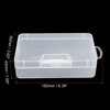 PATIKIL Clear Storage Container with Hinged Lid 162x92x43mm, 2 Pack