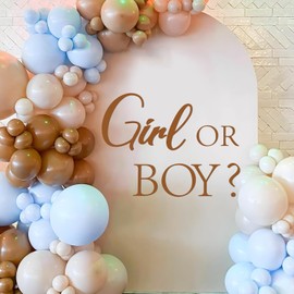 Girl Or Boy Decal Sign for Balloons Arch Backdrop, Large Adhesive Sign Decal Letters Sticker Wall Decor Decorations for Baby Shower Gender Reveal Party