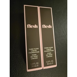 Revlon Flesh Pure Flesh Liquid Foundation Cappuccino Warm Peach  23 Lot Of (2)  NIB
