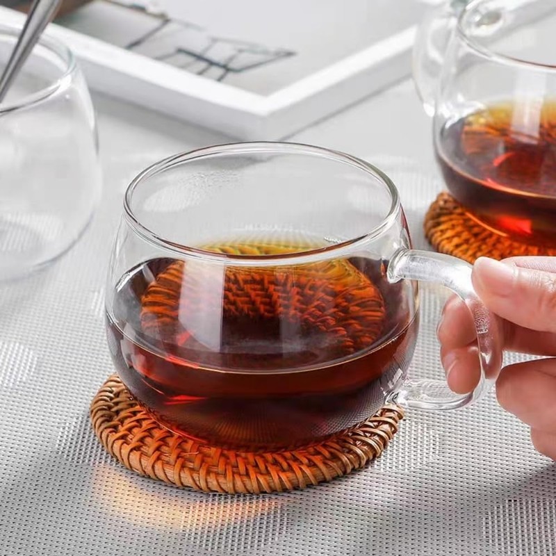 RYHMHA Coffee Cup and Saucer Set, 11.8 oz Large Capacity