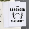 Large (A4) 'Stronger Today, Unbreakable Tomorrow' Blank Greeting Card (GC00068630)