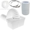 SPARES2GO Condenser Vent Box & Extra Long Hose Kit Compatible