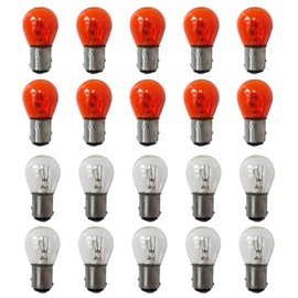 JRSHOME 20x 1157 + 1157NA Amber Bright Light Bulbs Tail Brake Backup Reverse Light Turn Signal Lamp Bulb