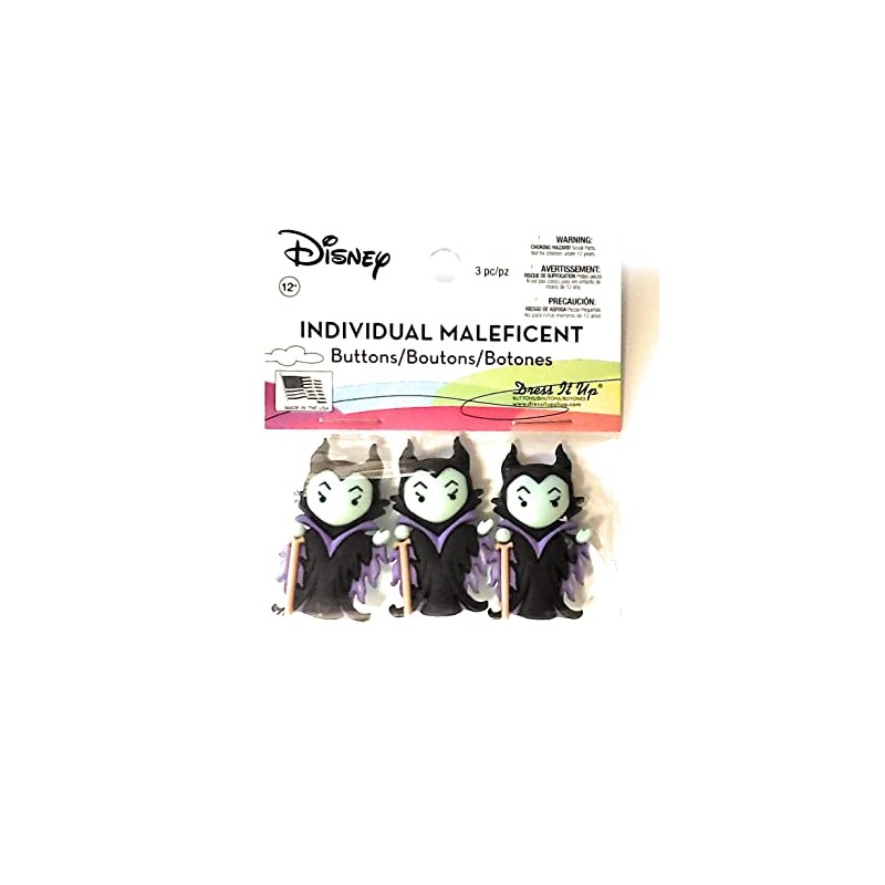 Dress It Up - Botón de belleza maléfica/durmiente, botones y