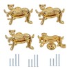 WhaGaay Leopard Cabinet Knobs，haowei Gold Leopard Knobs 4Pcs Creative Animal