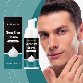 East Moon Men's Shaving Mousse Gentle Cleansing Facial Delicate Foam Shave Pamper The Skin