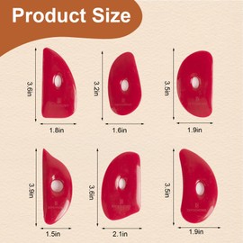 DIYOOHOMY Pottery Ribs for Pottery Tools and Clay Tools, Soft Silicone Ceramic Supplies Kit for Shapes Sculpting,Mud,Trimming,Throwing (6)