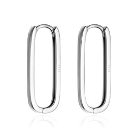 KristLand S925 Hoop Earrings for Women Girls Silver/Gold Hoop Earrings with Gift Box, Sterling Silver