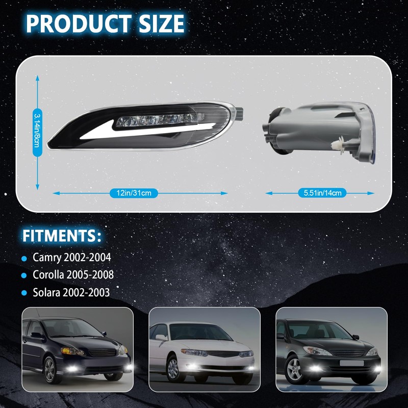 SINYATO INDUST LED Fog Lights with DRL and Dynamic Turn