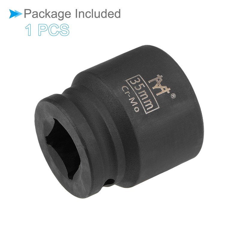 CoCud Shallow Impact Socket 3/4" Drive 35mm Socket Cr-Mo Steel
