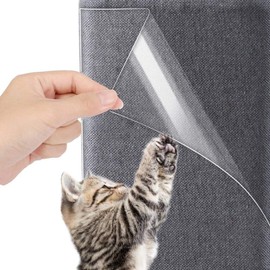 Cat Furniture Protector, 8 Pcs Furniture Protection Transparent Cat Scratch Guards with Pins for Protecting Upholstered Furniture Sofa, Couch, Carpets, and Doors(47x15cm, 45x30cm)