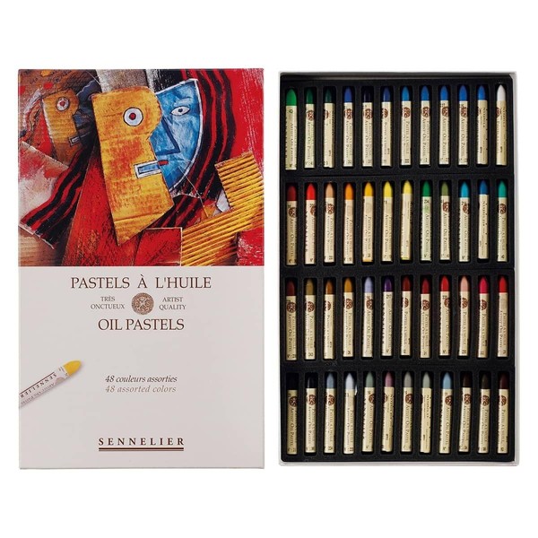 SENNELIER Karton Ölpastell-Set, Holz Metall, Mehrfarbig, 48 Stück (1er Pack)