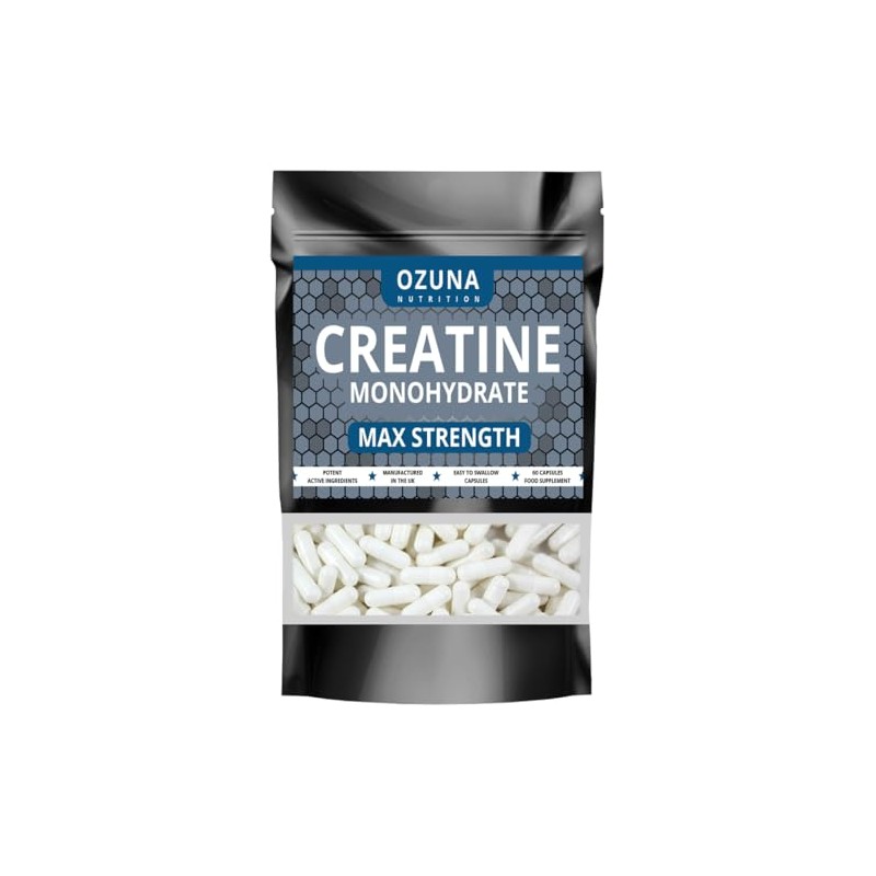 Creatine Monohydrate 3000mg | 60 Vegan Capsules | Micronised for