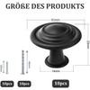 Misuyue Cabinet Knobs, Black, Vintage Furniture Knobs, Matte Black, Pack