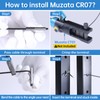 Muzata 20 Pack 1/8" Invisible Cable Railing Kit Hardware Cable
