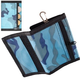 Slim Camouflage Wallet,Camouflage Canvas Wallet,Army Camouflage Wallet,Mini Coin Purse with Zipper for Men,Mini Trifold Coin Purse,for Travel,Sports