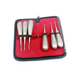 OdontoMed2011 GERMAN GRADE 6 PCS STR + CVD 1.5MM TO 3MM DENTAL EXTRACTION ELEVATOR ODM