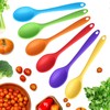 Auvotuis 2 Pcs Silicone Spoons for Cooking Heat Resistant, Non-Stick