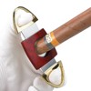 Cigar Cutter Stainless Steel Double Blade Guillotine with Leather Pouch