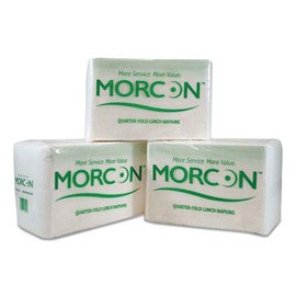 Morcon 1250 Lunch Napkin, 11-Inch x 13-Inch , White, 6000/Carton