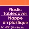 4 Pack of Orange Plastic Table Covers, 54x108"
