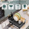 AIDERLY Dish Drainer Rack with Drip Tray Cutlery Holder Plate
