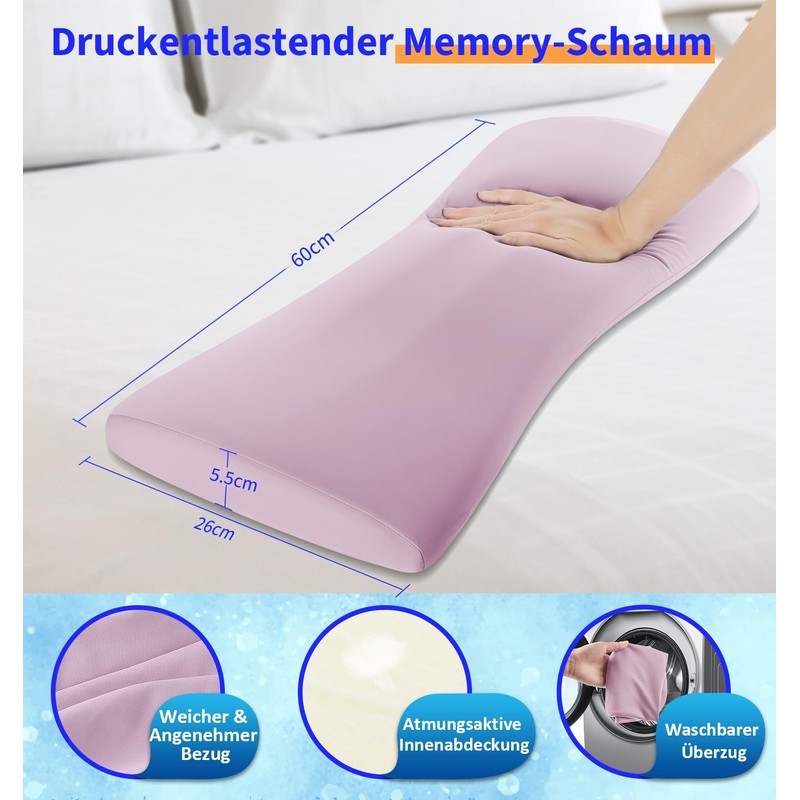Hypuno Orthopaedic Lumbar Cushion Ergonomic Memory Foam Back & Lumbar