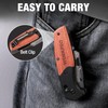 WORKPRO Folding Utility Knife, Razor Blade Knife with Axis Lock,