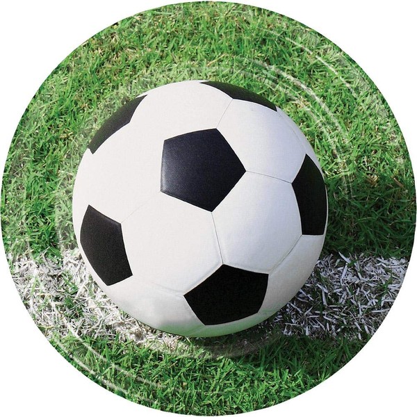Creative Converting Soccer Ball Round Paper Dinner Plates