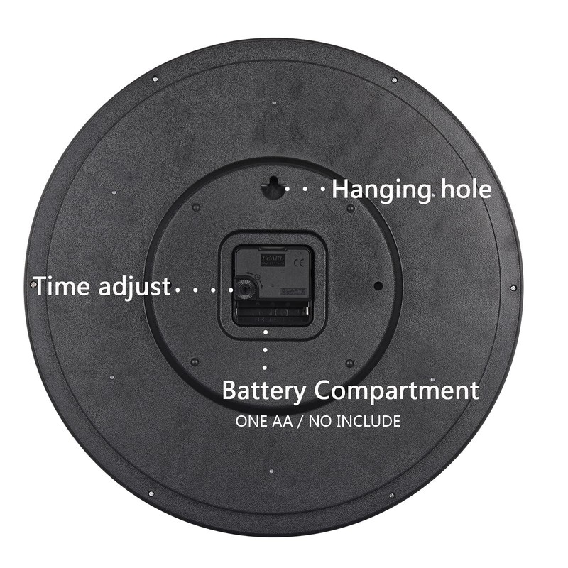 OSTAR Big Large Billiard Pool Ball Wall Clock, Battery Operated,