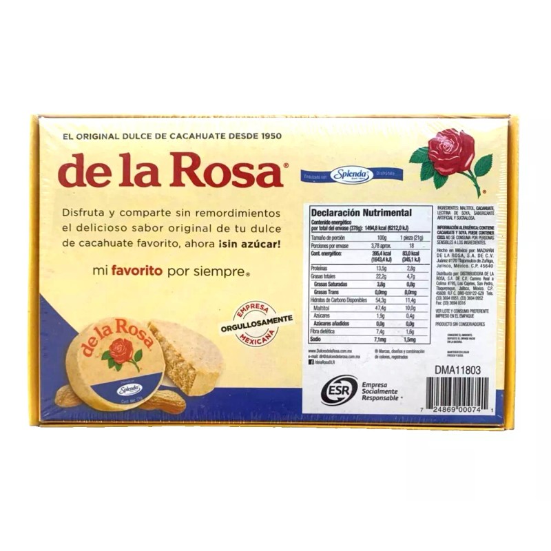 DeLaRosa De La Rosa Mazapan Sugar-Free Made with Splenda 18