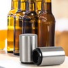 Esdiplot Stainless Steel Push Down Bottle Opener, 6-Pack Silver Beer