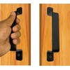 QUALIALL Premium Barn Door Handles Black,7.4 inch,2 Packs,Heavy Duty Rustic