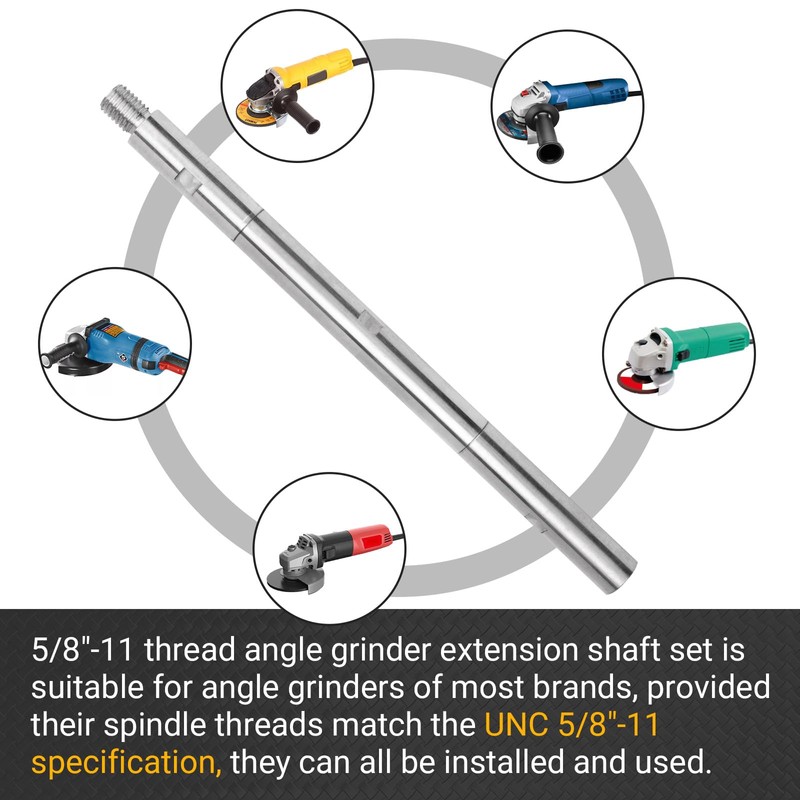 5/8"-11 Angle Grinder Extension Rod Kit, for Angle Grinder Car