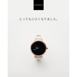 MONOMAM minimo Smart Watch, Women's, Smaller, Round, Compatible with iPhones, Android Compatible, Belt Width 0.6 inches (14 mm), AMOLED Display, Activity Tracker, Call Line, Incoming Call