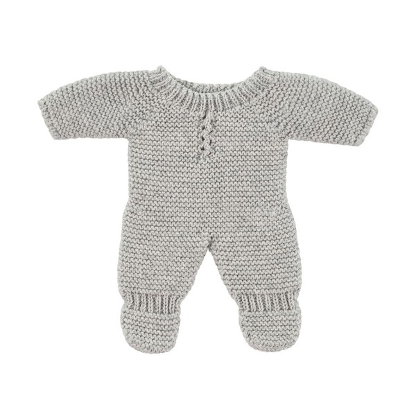 Miniland Knitted Pyjamas Beige for 21 cm Dolls Recycled Fibres