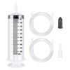 OFFCUP Large Syringe 500 ml, Plastic Syringe with 2 Hoses
