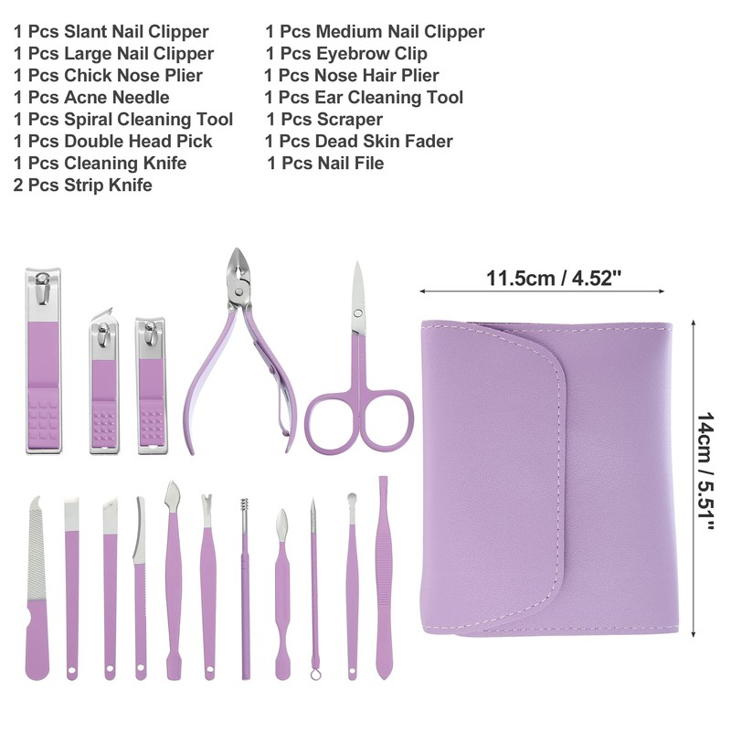 VOCOSTE Manicure Set Professional Nail Clippers Pedicure Kit for Hand