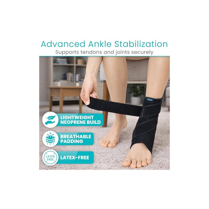 Vive Sprained Ankle Brace for Women, Men - Right or