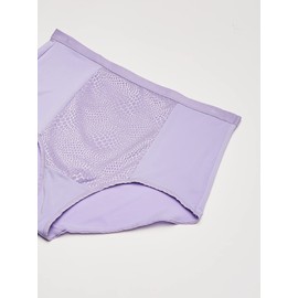 Warner's womens Blissful Benefits By Warner's Tummy Smoothing Brief Panties Multipack Underwear, Lavender Macaron/White/Navy Ink, Medium US