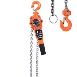 Lever Hoist Chain Block Hoist Ratchet Manual Lever Chain Come Along Chain Puller 10FT Lifting Equipment - Orange (3T / 6613.9Lbs)
