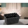 WENKO 20360100 Storage basket Adria Mini Long Black - bathroom