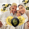 15Pcs Eid Mubarak Balloons, Eid Mubarak Decorations, Gold Black Confetti