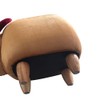 OLizee Decorative Buffalo Ottoman Footstool Cute Animal Upholstered Stool for