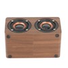 Wood Bluetooth Speaker Subwoofer FM Radio HiFi Music Clock Alarm