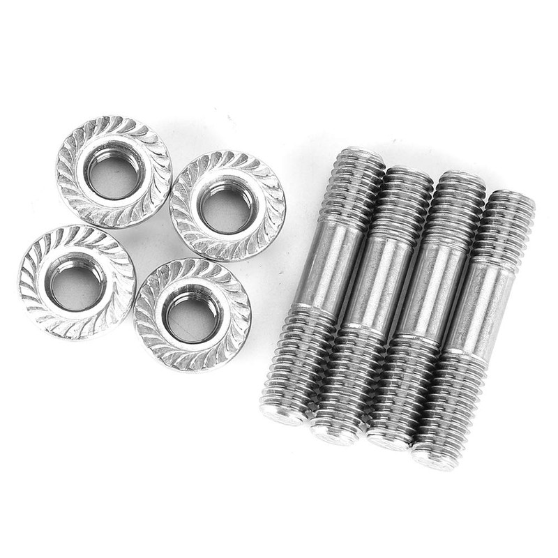 Exhaust Manifold Bolt 4pcs Car Exhaust System Bolt Nuts M8x1.25