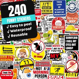 240PCS Funny Hard Hat Stickers for Adults No Repetition, Funny Blue Collar Stickers, Humor Vinyl and Waterproof Stickers for Water Bottle Laptop Tool Box Helmet Welding Electrician Construction