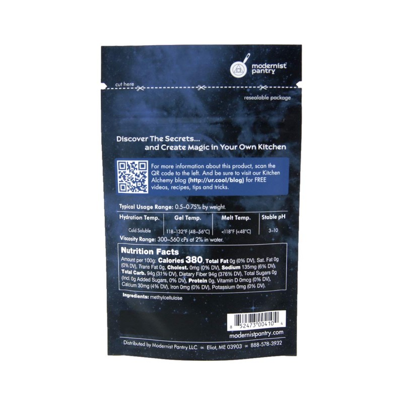 Pure Methylcellulose - Low Viscosity ⊘ Non-GMO ☮ Vegan ✡