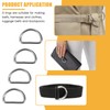 MengH-SHOP Swivel Carabiner Hook Metal D-Ring Strap Adjuster Set Triglide