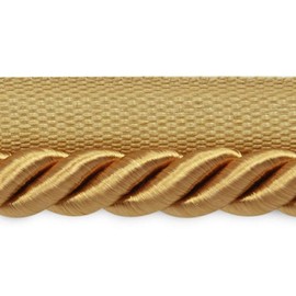 Trims by the Yard Hilda 3/8" Twisted Lip Cord Versatile Trim for DIY Crafts Picture Frames Home Decor and Fashion Items, 5-Yard Cut, Brown